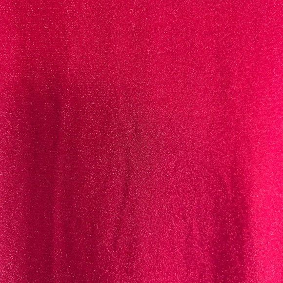 Laura Ashley red shimmering sleeveless mock-neck top zipper back size 2x - Picture 3 of 7